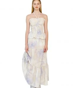 [LECYTO] Summer 22 SHIRRING WAVE LONG SKIRT_(L.YELLOW)