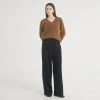 [FREIHEIT] SS 22 Two-Tuck Button Wide Wool Pants (Black) Best Sellers