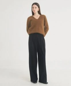 [FREIHEIT] SS 22 Two-Tuck Button Wide Wool Pants (Black) Best Sellers