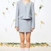 Best Sellers [OUTXO] Summer 22 JADE TWEED JACKET BLUE