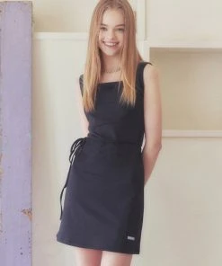 [MOONFAIRY] SS 22 POSY STRING MINI DRESS-BLACK Best Sellers