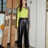 [SPARKLING PIECE] SS 22 ASYMMETRIC KNITTED TOP (LIME) Best Sellers