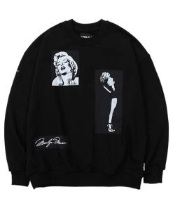 [AJO BY AJO] SS 22 MM Nylon Patched Sweatshirt [BLACK]