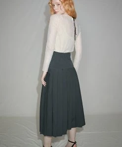 Best Sellers [SORRY TOO MUCH LOVE] Summer 22 Mermaid Pleats Long Skirts_Grey