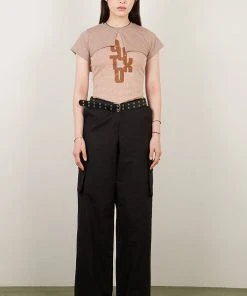 [OUTXO] Summer 22 Half Slit Top Deep Beige