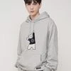 [DXOH] Seasonless BEAR EMBROIDER HOODIE [GREY]