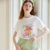Best Sellers [ANEDIT] Summer 22 Watercolor Flower Tshirt_WH