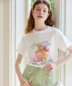 Best Sellers [ANEDIT] Summer 22 Watercolor Flower Tshirt_WH