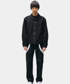 [ADD] SS 22 BLING STUD DENIM TRUCKER JACKET BLACK