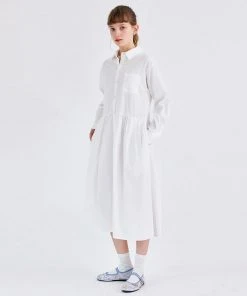 Best Sellers [ANEDIT] Summer 22 Shirring Pocket Shirt Dress_WT