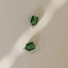 [MIDNIGHT MOMENT] Seasonless Cube Hook Earring - Green Best Sellers