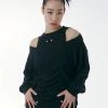 Best Sellers [SETUP EXE] SS 22 Shoulder Slit Shirring MTM [Black]