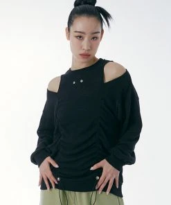 Best Sellers [SETUP EXE] SS 22 Shoulder Slit Shirring MTM [Black]