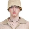 [LECYTO] Seasonless SMOCK PAPER KNIT BUCKET HAT_[CREAM]