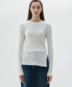 [LARTIGENT] SS 22 SIDE SLIT T-SHIRT(WHITE)