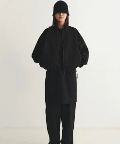 [REPOS] SS 22 NYLON COTTON JUMPER (BLACK)