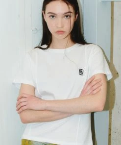 [ROCCI ROCCI] Summer 22 Cutting Embroidery Regular T-shirt (WHITE)