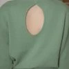 Best Sellers [MAUSOLEUM] SS 22 Cashmere Blended Back Hole Knit Top - Mint