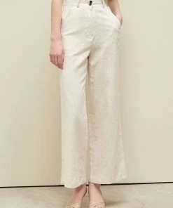 [JOORTI] SS 22 J1003 Linen Wide Pants (ivory)