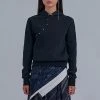 [SLOSLOWLEE] Seasonless Rivet & Back Graphic Hoodie - Black