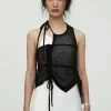 Best Sellers [NACHE] Summer 22 SHIRRING KNIT SLEEVELESS-BLACK