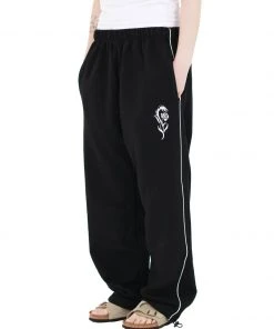 Best Sellers [FASTLE] SS 22 Flower Dragon Logo Piping Pants Black