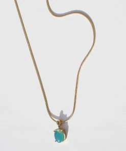 Best Sellers [INODORE] Seasonless Dinky Necklace _ Blue Jade