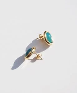 Best Sellers [INODORE] Seasonless Pupil Studs _ Blue Jade