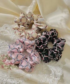 Best Sellers [ETREROSE] Seasonless Chain Satin Scrunchie (3color)