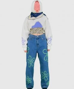 [ORGANICKIT] SS 22 Flower Crop Hoodie White Best Sellers