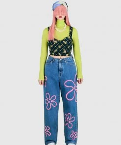 [ORGANICKIT] SS 22 Flower Jacquard Knit Top Black Best Sellers