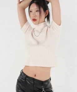 [OV] Seasonless Half Neck Short-sleeved Shirt Knit 2color Best Sellers