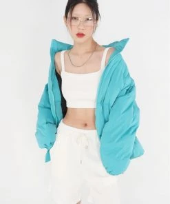 [OV] Seasonless Velvet Cropped Sleeveless 2color Best Sellers