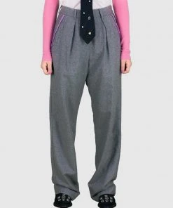 [ORGANICKIT] SS 22 Purple Piece Wool Trouser Gray Best Sellers