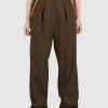 [ORGANICKIT] SS 22 Orange Piece Wool Trouser Brown