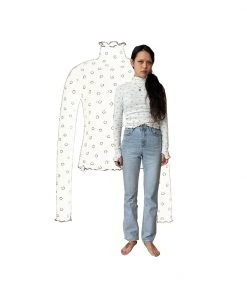 Best Sellers [MINJIENA] SS 22 White Smile Turtleneck