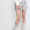 Best Sellers [OV] Seasonless Silver Leather Skirt