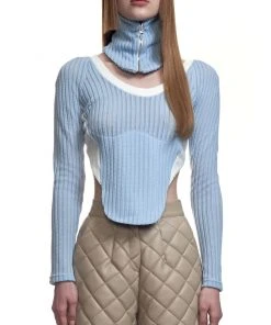 [NONMAINSTREAMER] SS 22 Corset Mesh Top & Neck Warmer - Soda