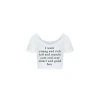Best Sellers [MINJIENA] Seasonless I Want ... U Neck Crop T - Shirt