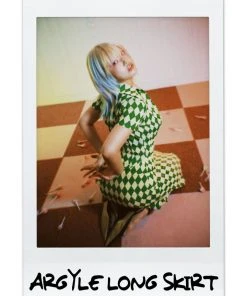 [MINJIENA] Seasonless Argyle Long Skirt