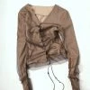 [ELFELFELF ARCHIVES] SS 22 SHIRRING BLOUSE (BROWN)