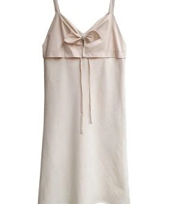 [NOFFICIALNOFFICE] Seasonless RIBBON MULTI DRESS BEIGE
