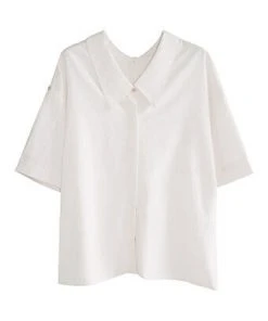 [NOFFICIALNOFFICE] SS 22 2 WAY ROLL UP HALF SLEEVES SHIRT IVORY