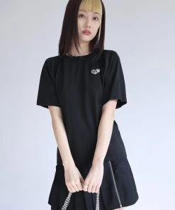 [NOFFICIALNOFFICE] SS 22 LAYERED BOLERO HALF SLEEVES T-SHIRT BLACK Best Sellers