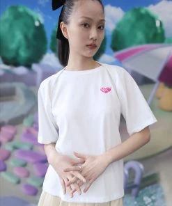 Best Sellers [NOFFICIALNOFFICE] SS 22 LAYERED BOLERO HALF SLEEVES T-SHIRT WHITE