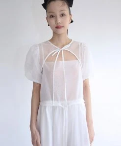 [NOFFICIALNOFFICE] SS 22 ORGANZA 2 PIECE ENSEMBLE DRESS WHITE Best Sellers