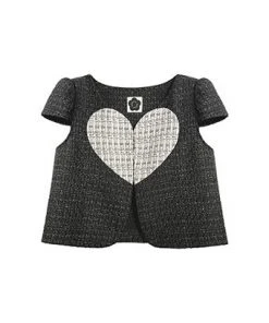 [NOFFICIALNOFFICE] SS 22 HEART TWEED CAP SLEEVE JACKET Best Sellers