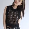 [NOFFICIALNOFFICE] SS 22 LACE NET N RIB VEST BLACK Best Sellers
