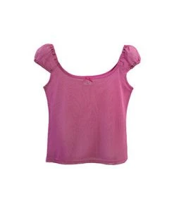 [NOFFICIALNOFFICE] SS 22 SEE-THROUGH MESH RIBBON TOP PINK
