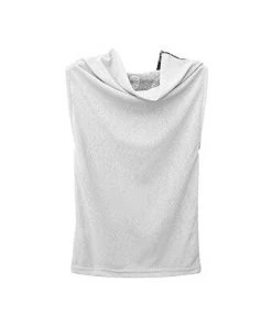 [NOFFICIALNOFFICE] SS 22 PAISLEY COWL NECK REVERSIBLE TOP WHITE